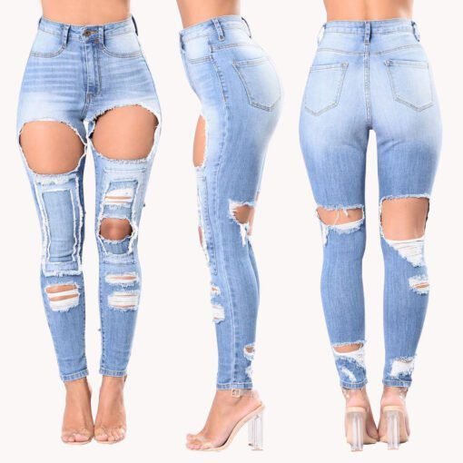 Pantalones vaqueros rotos explosiones mujer - Image 2