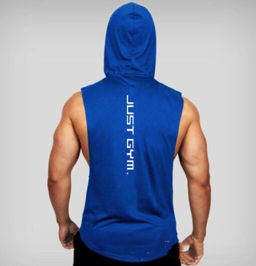 Chaleco deportivo con capucha para hombre, ropa holgada - Image 5