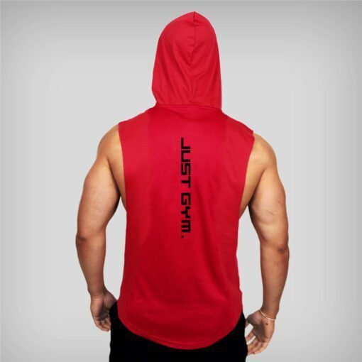 Chaleco deportivo con capucha para hombre, ropa holgada - Image 3