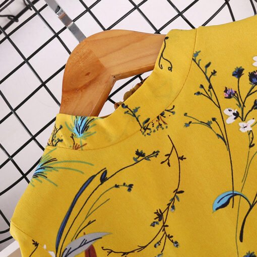 Vestido de princesa infantil de manga larga con estampado coreano - Image 6