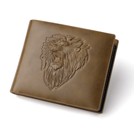 Cartera Hombre con Cremallera León Estampado - Image 3