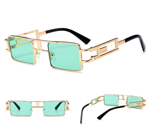 Gafas de sol rectangulares estilo steampunk
