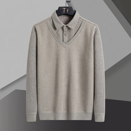 Suéter de terciopelo con camisa