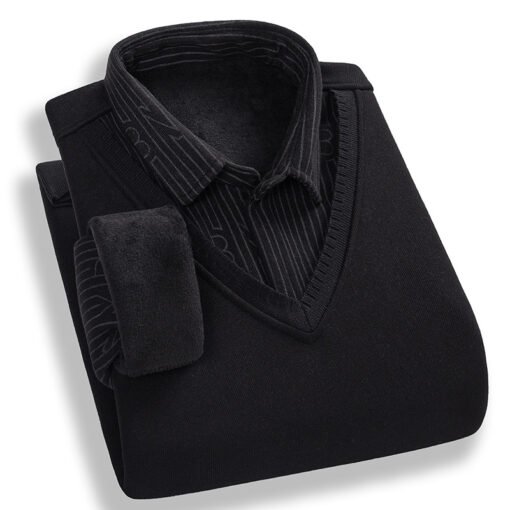 Suéter de terciopelo con camisa - Image 6