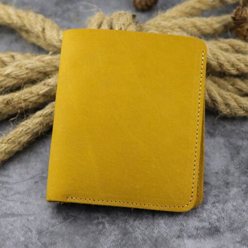 Cartera de cuero Crazy Horse con capa superior de cuero y múltiples ranuras para tarjetas - Image 2