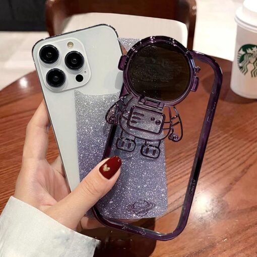 Funda de teléfono con soporte para cámara de astronauta - Image 2