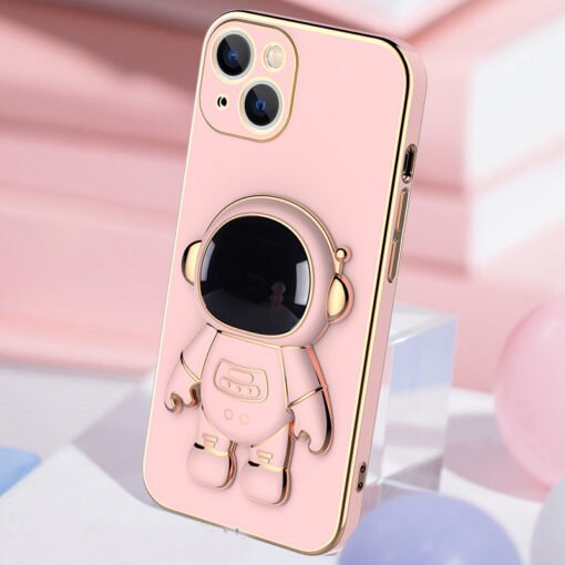Funda para teléfono con diseño de astronauta en 3D y soporte galvanizado anticaídas - Image 8