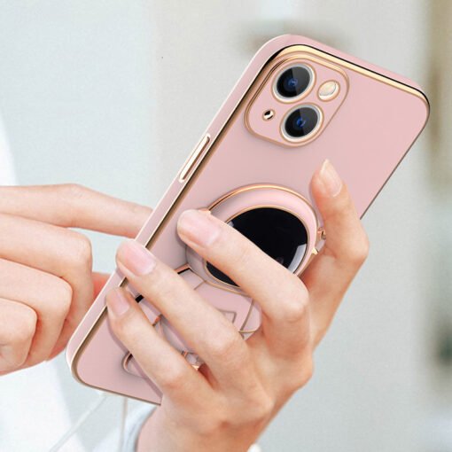 Funda para teléfono con diseño de astronauta en 3D y soporte galvanizado anticaídas - Image 2