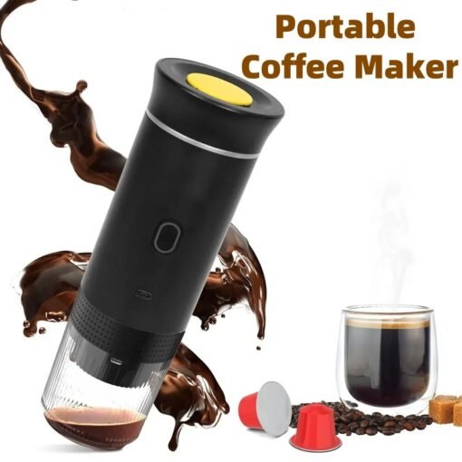 Molinillo de café eléctrico portátil 3 en 1, práctico para viajes, máquina de café expreso, máquina de café expreso portátil
