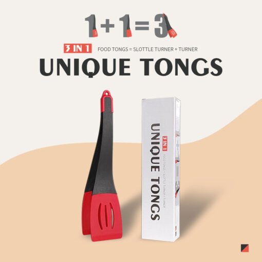 Espátula para freír 3 en 1, pinza de silicona para alimentos, pinza para freír panqueques, pala, espátulas ranuradas - Image 8